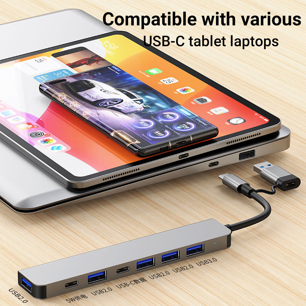 7-in-1 Dual-Head USB-C&USB Doc - đánh giá và giá Tablet Reading Accessories