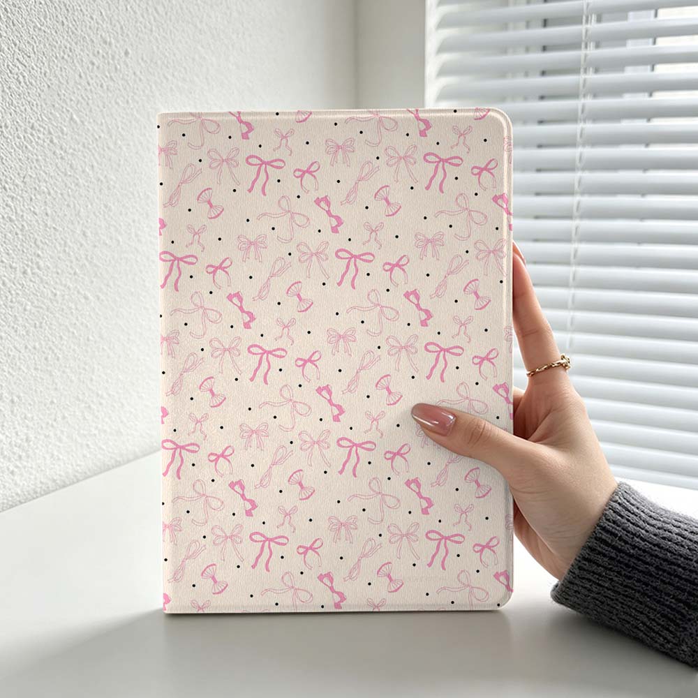 Minimalist Pink Bow Pattern Fo - đánh giá và giá Lenovo Tablet Plus Accessories