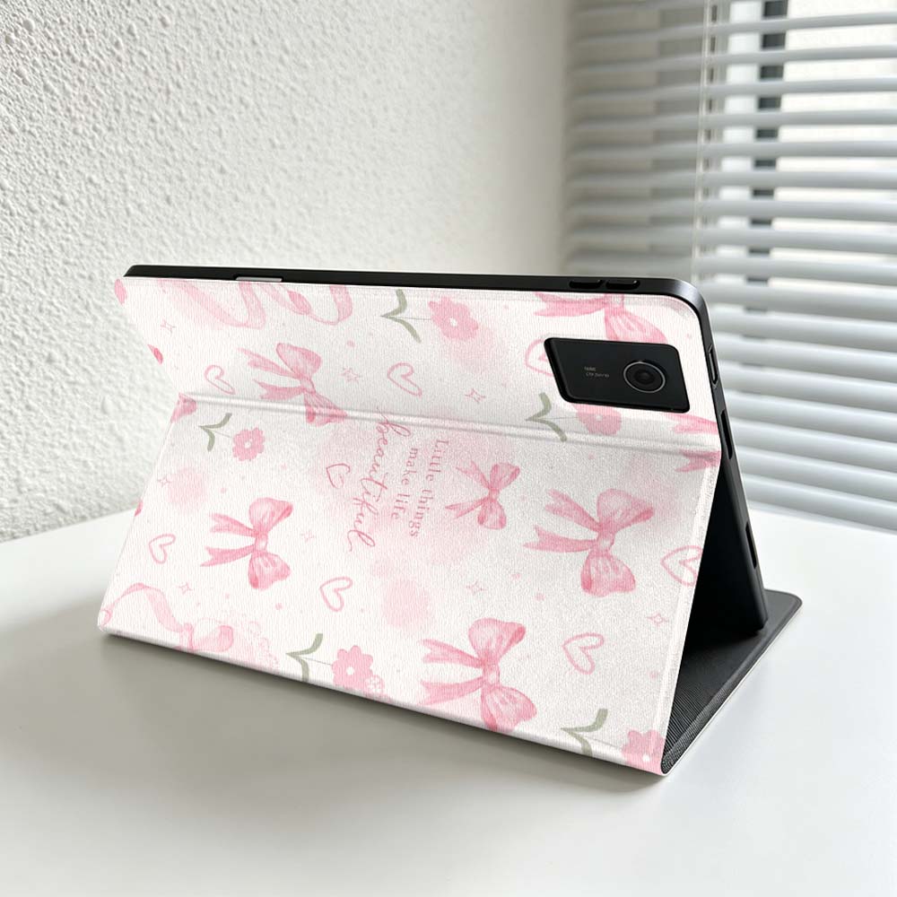 Minimalist Pink Bow Pattern Fo - đánh giá và giá Lenovo Tablet Plus Accessories